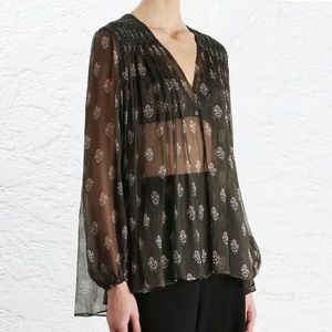 NEW Zimmerman Karmic Stamp Smock Blouse